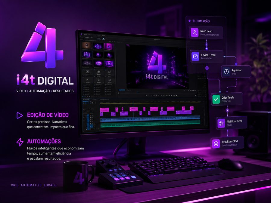 Edição de vídeo e automações da i4t DIGITAL